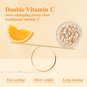 HKH Suero Super Vitamina C para la Cara - Cápsulas de Suero Facial Antienvejecimiento con Vitamina E y Niacinamida - Suero de Vit C para Mujeres - Hidratante y Uniforme en el Tono de Piel - Amigable para Viajes (38 Cápsulas)