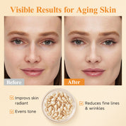 HKH Suero Super Vitamina C para la Cara - Cápsulas de Suero Facial Antienvejecimiento con Vitamina E y Niacinamida - Suero de Vit C para Mujeres - Hidratante y Uniforme en el Tono de Piel - Amigable para Viajes (38 Cápsulas)