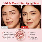 Cápsulas de Suero de Retinol HKH para la Cara: Suero Antienvejecimiento para Arrugas con Vitamina A y E Colágeno para Mujeres - Hidratante Suavizante de Líneas Finas y Reafirmante de la Piel - Amigable para Viajes (38 Cápsulas)