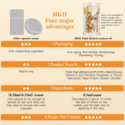 HKH Retinol + HPR Serum for Face - Anti-Aging Wrinkle Skincare Night Retinol Capsules - Peptide Serum for Women - Skincare Fine Lines & Tighten Sagging Skin - Fragrance & Alcohol-Free & Non-Greasy