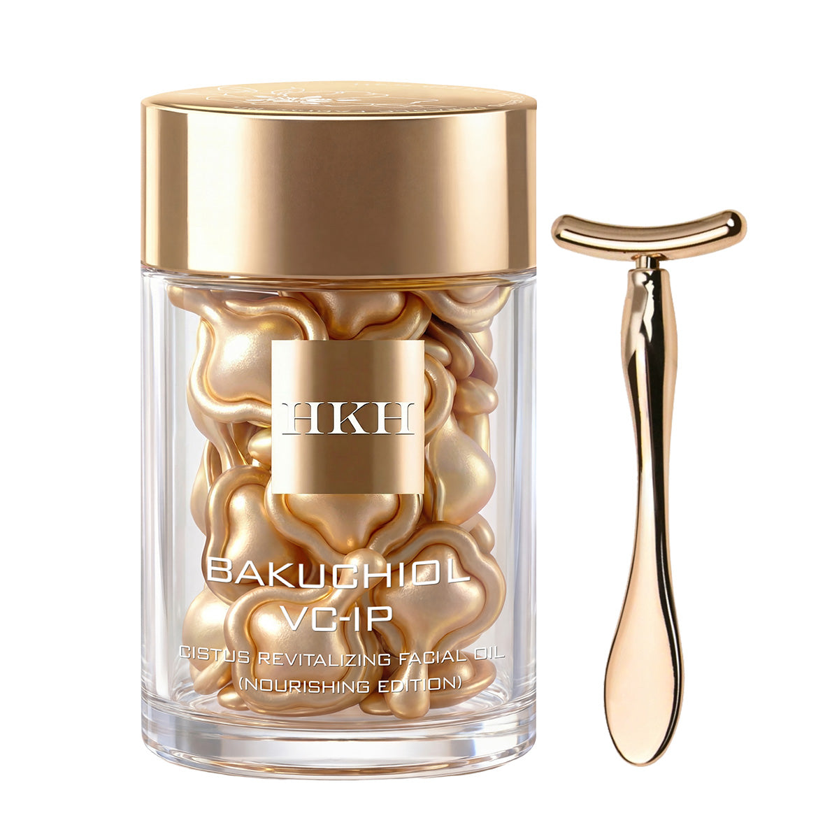 Cápsulas de Suero de Retinol Bakuchiol HKH: 30 Dosis Única de Suero Antienvejecimiento para Arrugas con HPR y Vitamina C para Mujeres de 25 a 55 Años - Mejora Arrugas y Manchas Oscuras - Reafirmante, Suavizante e Hidratante - Amigable para Viajes