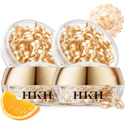 HKH Suero Super Vitamina C para la Cara - Cápsulas de Suero Facial Antienvejecimiento con Vitamina E y Niacinamida - Suero de Vit C para Mujeres - Hidratante y Uniforme en el Tono de Piel - Amigable para Viajes (38 Cápsulas)