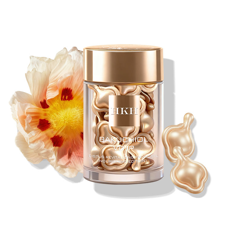 Cápsulas de Suero de Retinol Bakuchiol HKH: 30 Dosis Única de Suero Antienvejecimiento para Arrugas con HPR y Vitamina C para Mujeres de 25 a 55 Años - Mejora Arrugas y Manchas Oscuras - Reafirmante, Suavizante e Hidratante - Amigable para Viajes